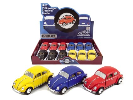 Teddies Kinsmart auto Classical Beetle 13cm kov na zpětné natažení