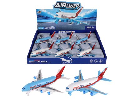 Teddies letadlo osobní plast 16cm na setrvačník