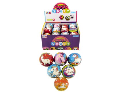 Teddies míček pěnový motiv jednorožec 7cm mix barev