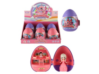 Teddies princezna ve vajíčku plast 11cm s doplňky
