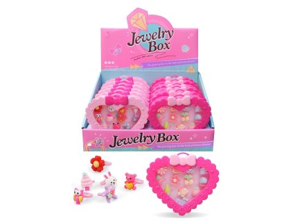 Teddies šperkovnice - sada prstýnků