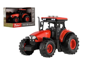 Teddies traktor ZETOR plast na setrvačník se zvukem a světlem 14cm