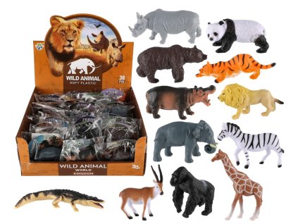 Teddies zvířátka safari plast 5-10cm mix druhů (Wild Animal)