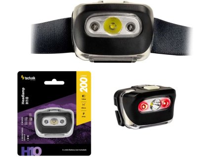 Technik Headlamp H10 čelovka LED + červená LED 3xAAA  200lm