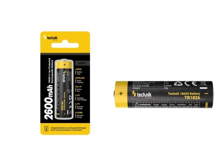 Technik TR1826 baterie 18650 Li-ion 2600mAh 3,7V