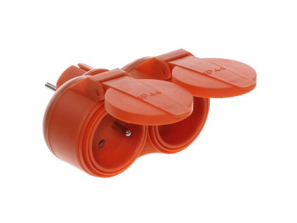 Tympol Düwi R-270P rozbočka 2 x kulatá přímá IP44 oranžová (34044)