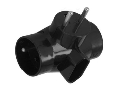 Tympol R-21 rozbočka 2x kulatá 1x plochá ČERNÁ