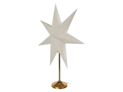 Vánoční hvězda papírová se zlatým stojánkem, 45 cm, vnitřní