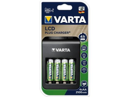 Varta 57687 AA/AAA 9V nabíječka baterií s LCD 4xR6 2100mAh