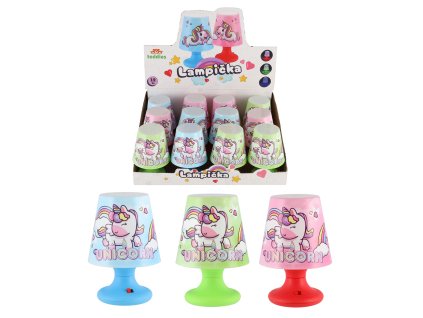 Teddies mini lampička s jednorožcem na stůl plast 11cm