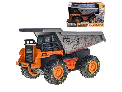 Mikro auto stavební sklápěčka Construct 25cm plast se světlem a zvukem na setrvačník