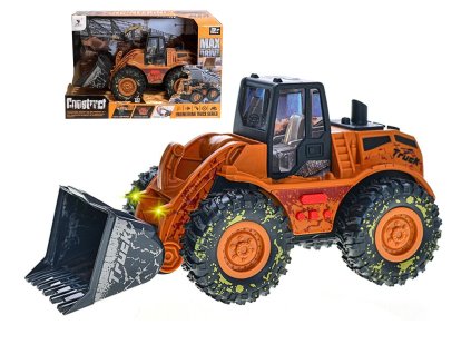 Mikro nakladač stavební Construct 25cm plast se světlem a zvukem na setrvačník