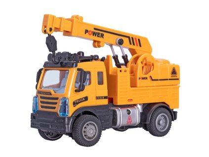 Mikro auto stavební jeřáb TRUCK plast 13cm na zpětný chod