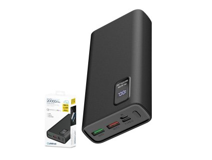 Platinet Power Bank PMPB20WQC727B 20000mAh PD3.0 QC3.0 display černá