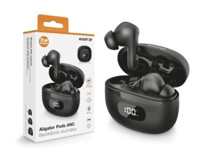 Aligator TWS sluchátka Pods ANC TWS08BK