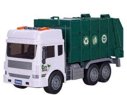 Mikro Wantai Kids auto popelářské Friction Power plast 28cm se světlem a zvukem na setrvačník