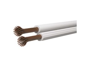 Dvojlinka nestíněná 2x1,0mm bílá, 100m
