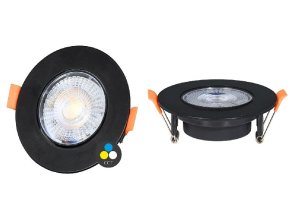 Ecolite LED-YL201/7W/CCT/CR vestavné kulaté stropní svítidlo Zita (TAZI) ČERNÉ
