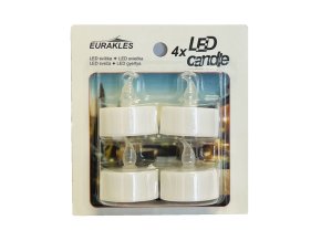 Eurakles LED LC0007 4x čajová svíčka bílá 3xLR1130