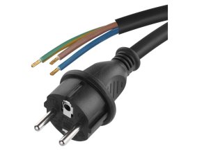 Flexo šňůra gumová 3× 2,5mm2, 5m, černá
