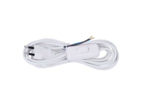 EMOS FLEXO S08273 napájecí přívod s vypínačem bílý 3m (2x0,75mm)