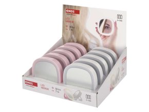 Kapesní kosmetické zrcátko s LED světlem, 10 ks, display box