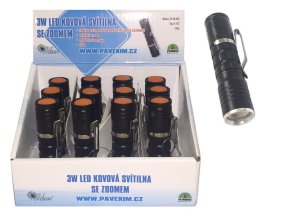 Konnoc S-151 kovová svítilna 3W ZOOM