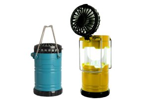 Konnoc S-3523 1W LED COB kempovací svítilna s větrákem