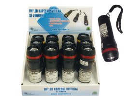 Konnoc S-8019 svítilna 1W  3xAAA ZOOM
