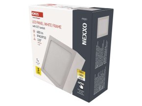 LED přisazené svítidlo NEXXO, čtvercové, bílé, 7,6W, se změnou CCT