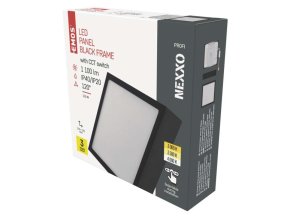 LED přisazené svítidlo NEXXO, čtvercové, černé,  12,5W, se změnou CCT