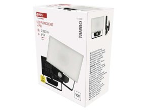 LED reflektor TAMBO se senzorem pohybu, 20 W, 2000 lm, černý