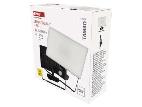 LED reflektor TAMBO se senzorem pohybu, 50 W, 5000 lm, černý
