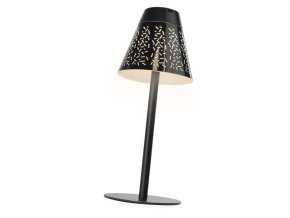 LED stolní lampa GRACE, nabíjecí, černá