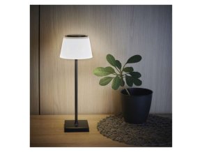LED stolní lampa KATIE, nabíjecí, černá
