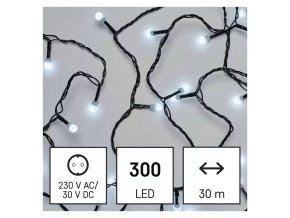 EMOS D5AC04 300LED  30m CW IP44 řetěz kulička bílá, časovač (ZY1602)