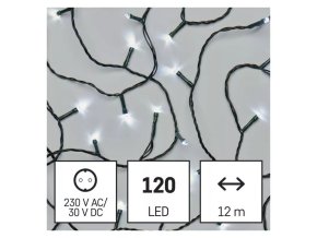 EMOS D4AC03  120LED  12m CW IP44 řetěz bílý,časovač (ZY0803)