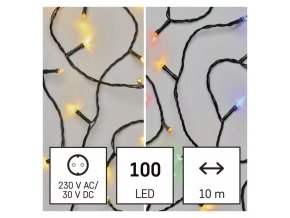 EMOS D4AH01 100LED  10m řetez 2v1 teplá a barevná (ZY2013)