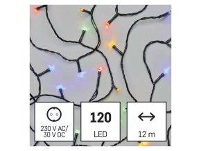EMOS D4AM03 120LED  12m MLC IP44 řetěz barevný, časovač (ZY0813)