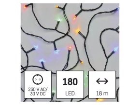 EMOS D4AM04  180LED  18m MLC IP44 řetěz barevný, časovač (ZY0814)