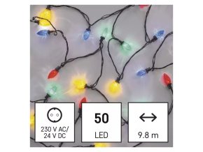 EMOS D5ZM01 50 LED šišky 9,8m řetěz barevný