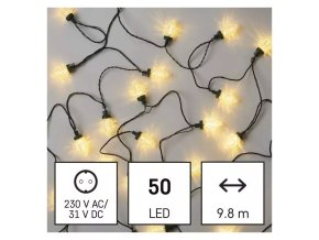 EMOS D5ZW01 50 LED šišky 9,8m řetěz teplá bílá