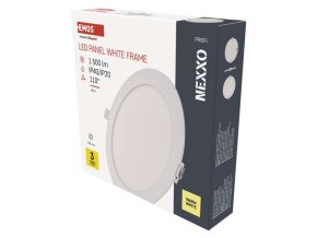 LED vestavné svítidlo NEXXO, kruhové, bílé, 18W, teplá bílá