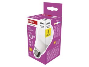 LED žárovka Classic A60 / E27 / 4 W (40 W) / 470 lm / neutrální bílá