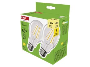 LED žárovka Filament A60 / E27 / 5,9 W (60 W) / 806 lm / teplá bílá