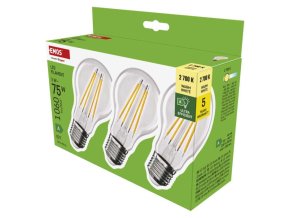 LED žárovka Filament A60 A CLASS/ E27 / 5 W (75 W) / 1 060 lm / teplá bílá