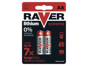 Lithiová baterie RAVER AA (FR6), 2 ks