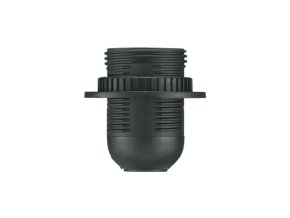 Malpro D3006 objímka plast se závitem E27 černá + kroužek
