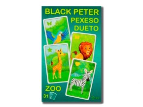 Mikro hrací karty Černý Petr Pexeso Dueto ZOO