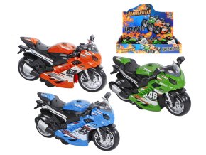 Mikro motorka silniční Roadblasters 14,5cm plast se zvukem a světlem na setrvačník